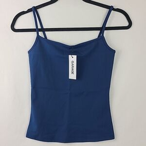 NWT Garage Women’s Sleek Scoop Cami Top Midnight Blue Sz S